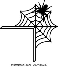 Web and spider. Template for laser cutting.