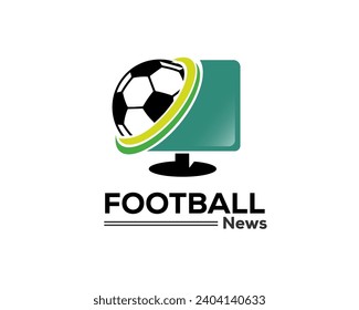 web sport news football logo design template illustration inspiration