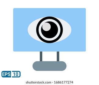 web spy flat style icon on white background. Editable color. EPS 10