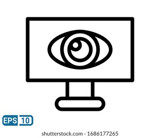 web spy line style icon on white background. EPS 10