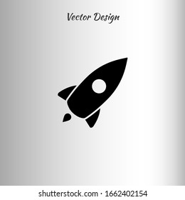 Icono de inicio web aislado, nave espacial