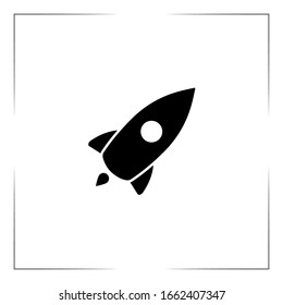 Web Startup icon isolated, spaceship