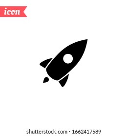 Icono de inicio web aislado, nave espacial