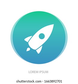 Web Startup icon isolated, spaceship