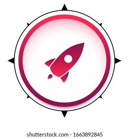 Web Startup icon isolated, spaceship