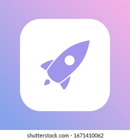 Web Startup icon isolated, spaceship