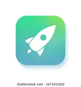 Web Startup icon isolated, spaceship