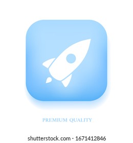 Web Startup icon isolated, spaceship