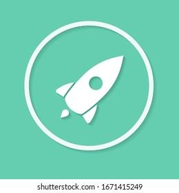 Web Startup icon isolated, spaceship
