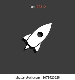 Web Startup icon isolated, spaceship