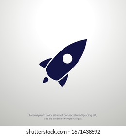 Web Startup icon isolated, spaceship