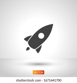 Web Startup icon isolated, spaceship