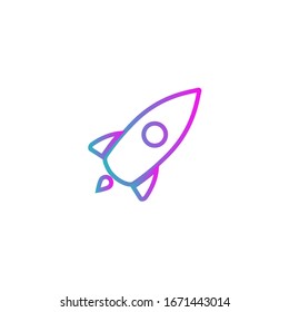 Web Startup icon isolated, spaceship