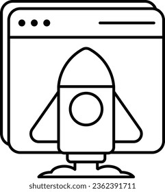 web startup line icon design style 