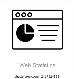 Web Statistics and chart icon concept