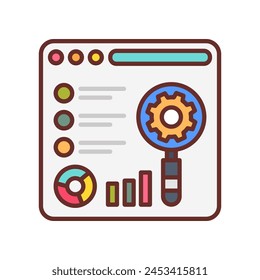 Web Statistics  icon in vector. Logotype
