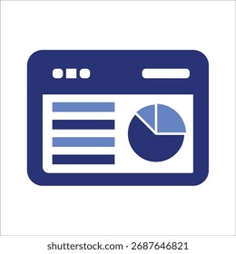 Webstatistiken-Symbole. einfarbiger Vektor