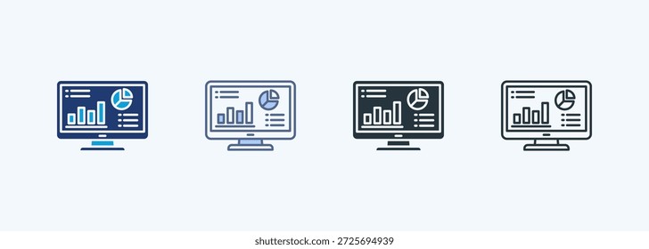Coleção de Ícones de Vários Estilos de Estatísticas da Web