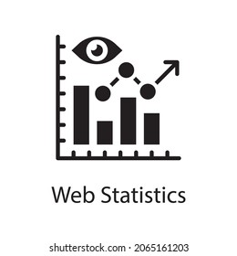 Web statistics Solid Icon Design illustration. Web Analytics Symbol on White background EPS 10 File
