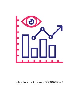 Web statistics vector 2 colors style icon. EPS 10 File web analytics symbol