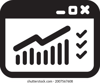 web statistics vector icon. Information vector icon.