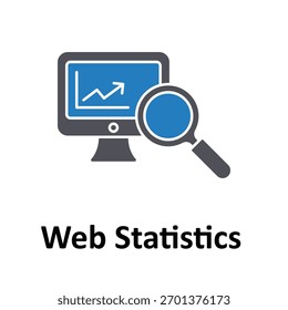 Ícone de vetor de estatísticas da Web que pode facilmente modificar ou editar
