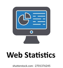 Ícone de vetor de estatísticas da Web que pode facilmente modificar ou editar
