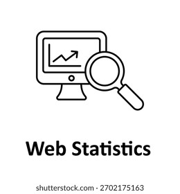 Ícone de vetor de estatísticas da Web que pode facilmente modificar ou editar

