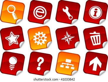 web sticker set. Vector illustration.