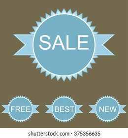 Web stickers, banners and labels.