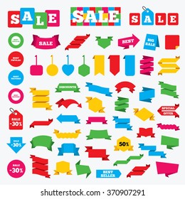 Web stickers, banners and labels. Most popular star icon. Most watched symbols. Clients or users choice signs. Price tags set.