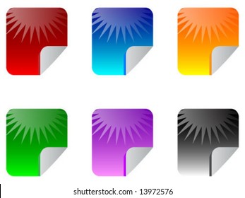 Web stickers illustration