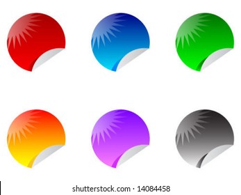 Web stickers illustration