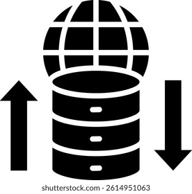 Web Storage Icon Glyph Vector Illustration