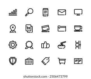 Web Store Black Outline Icon