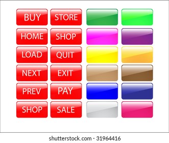 Web store icon set; clip-art
