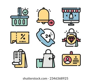 Web Store Icon Vector Elements