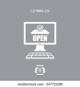 Web store open - Vector flat icon