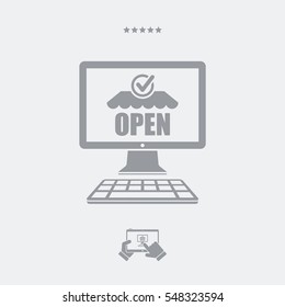 Web store open - Vector flat icon