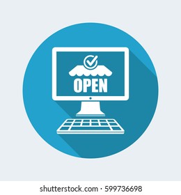 Web store open - Vector flat icon