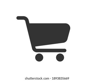 Web store shopping cart icon shape button. Internet shop buy logo symbol sign. Vector illustration image. Isolated on white background.	
