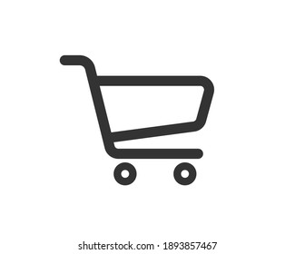 Web store shopping cart icon shape button. Internet shop buy logo symbol sign. Vector illustration image. Isolated on white background.	
