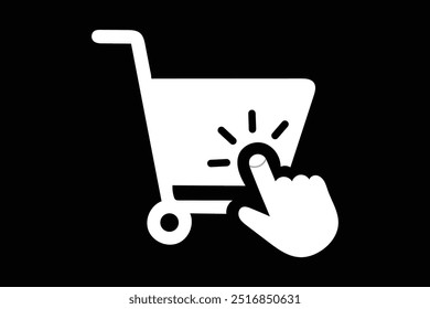 Web store shopping cart icon symbol sign with transparent background PN