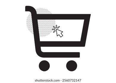 Web store shopping cart icon symbol sign for graphics resource 