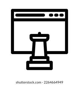 icono de estrategia web o logotipo símbolo de signo aislado ilustración vectorial - iconos vectoriales de estilo negro de alta calidad
