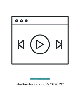 Web streaming icon vector illustration logo template for many purpose. Isolated on white background.