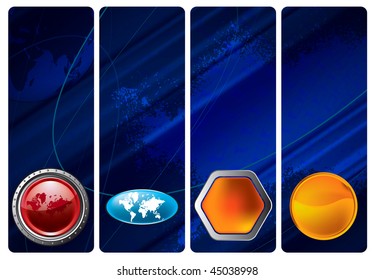 Web stylish banners