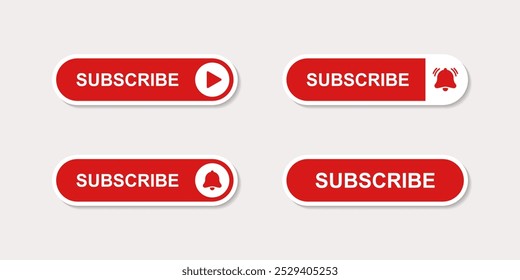 web subscribe and share bell button