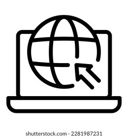 Web surf code icon outline vector. Business build. App monitor