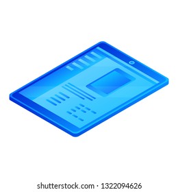Web surfing tablet icon. Isometric of web surfing tablet vector icon for web design isolated on white background
